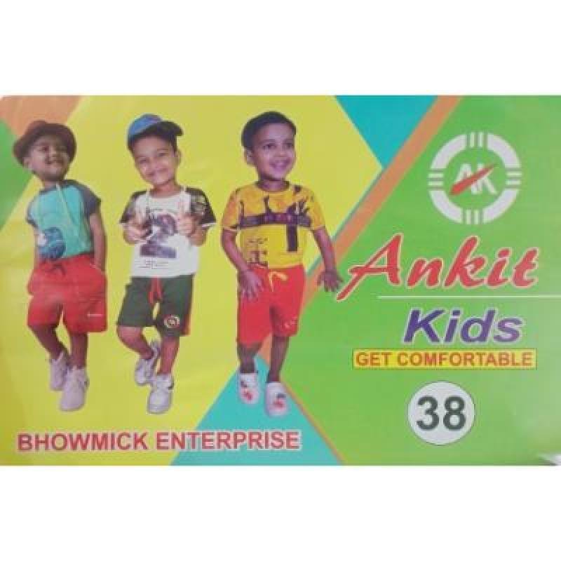 Ankit Shorts For Boys Casual Solid Cotton Lycra (Skin,Brown,Sea Green, Pack Of 3)