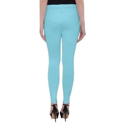MADONA Ankel Lenth Western Wear Leggins (Solid) SkyBlue Pack of 1