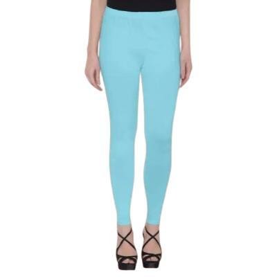 MADONA Ankel Lenth Western Wear Leggins (Solid) SkyBlue Pack of 1