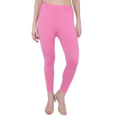 MADONA Ankel Lenth Western Wear Leggins (Solid) Pink,Black,Pack of 2