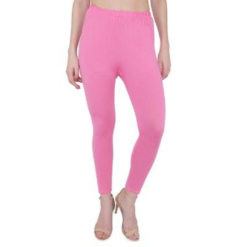 MADONA Ankel Lenth Western Wear Leggins (Solid) Pink,Black,Pack of 2