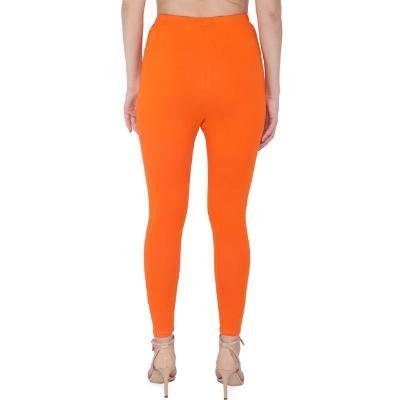 MADONA Ankel Lenth Western Wear Leggins (Solid) Orange,Blue,Pack of 2