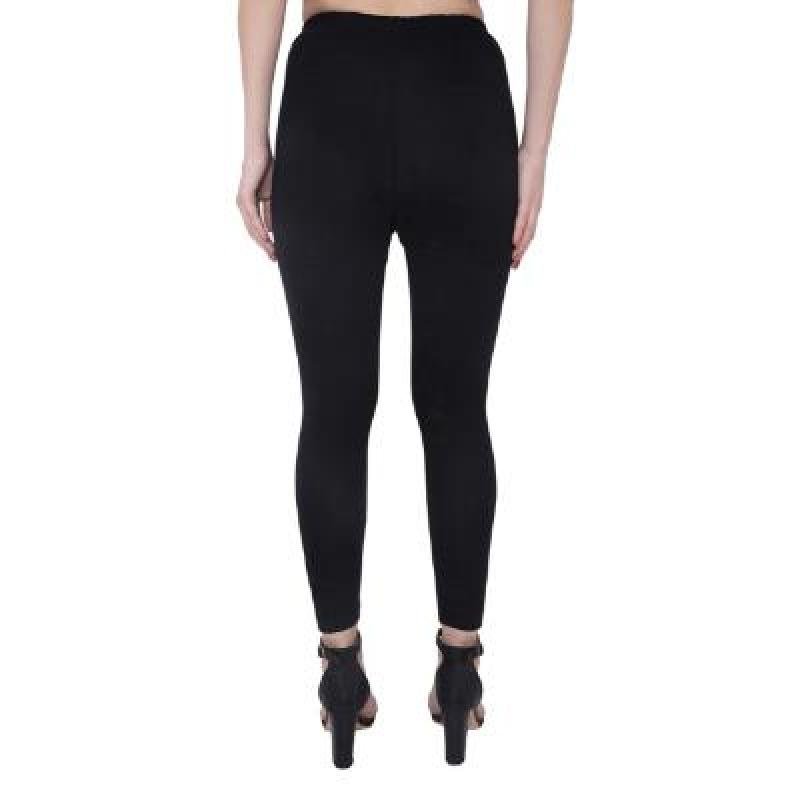 MADONA Ankel Lenth Western Wear Leggins (Solid) Red,Black,Pack of 2