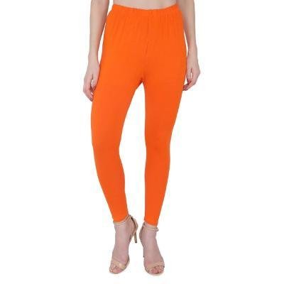 MADONA Ankel Lenth Western Wear Leggins (Solid) Orange,Blue,Pack of 2