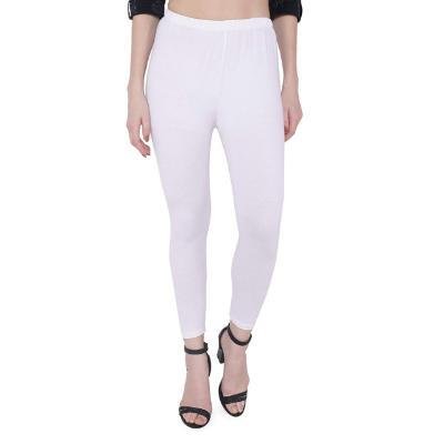 MADONA Ankel Lenth Western Wear Leggins (Solid) Whit,Yellow,Pack of 2