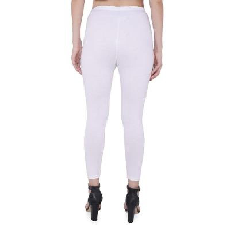 MADONA Ankel Lenth Western Wear Leggins (Solid)White,Maroon,Black, Pack of 3