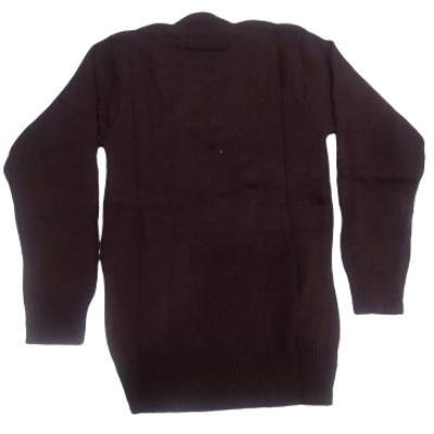 Cotton Blend Full Sleeves Cardigan School Sweater for Girls Coffee(Pack Of 1 )