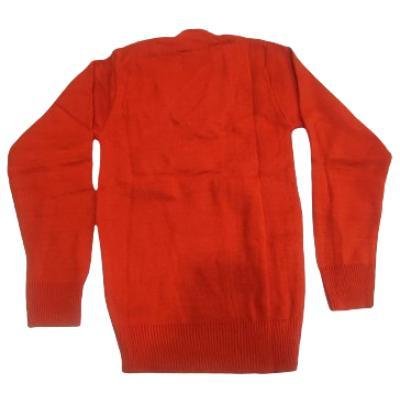 Cotton Blend Full Sleeves School Sweater for Boys & Girls Orange (Pack Of 1 )