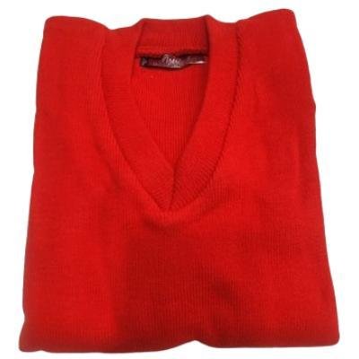 Cotton Blend Sleepless School Sweater for Boys & Girls Red (Pack Of 1 )