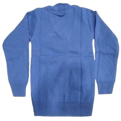 Cotton Blend Full Sleeves Cardigan School Sweater for Girls SkyBlue (Pack Of 1 )
