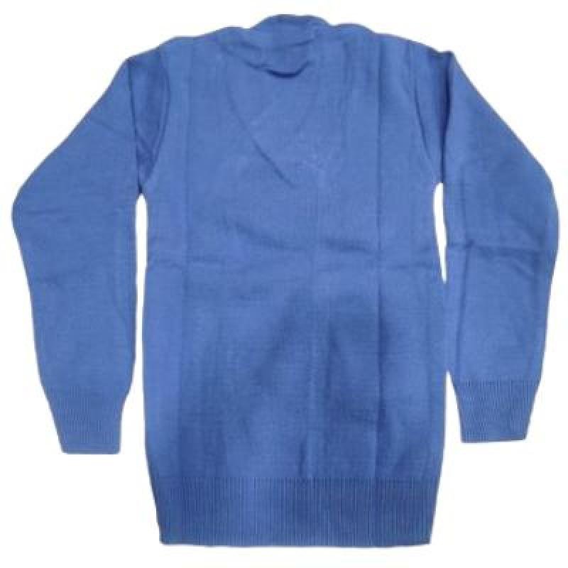 Cotton Blend Full Sleeves Cardigan School Sweater for Girls SkyBlue (Pack Of 1 )