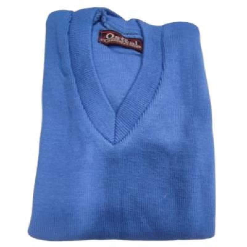 Cotton Blend Full Sleeves  School Sweater for Boys & Girls SkyBlue (Pack Of 1 )