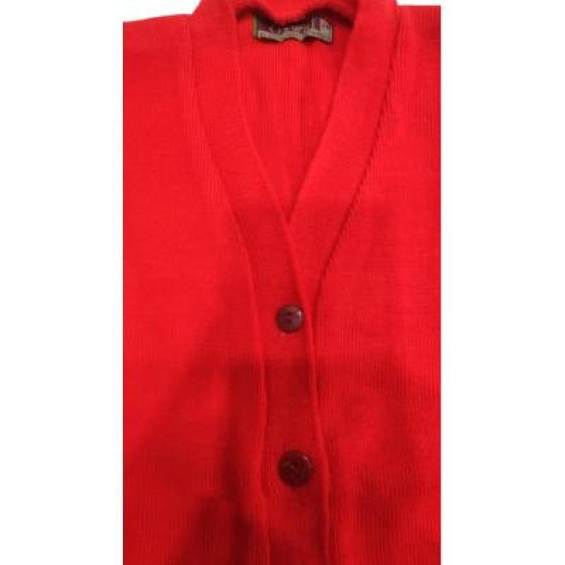 Cotton Blend  Sleepless  Font Open School Sweater for  Girls  Red  (Pack Of 1 )