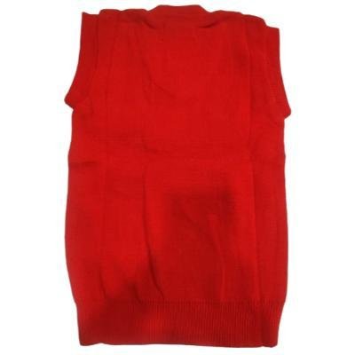 Cotton Blend  Sleepless  Font Open School Sweater for  Girls  Red  (Pack Of 1 )