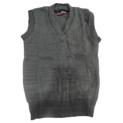 Cotton Blend Sleepless School Sweater for Boys & Girls Grey (Pack Of 1 )