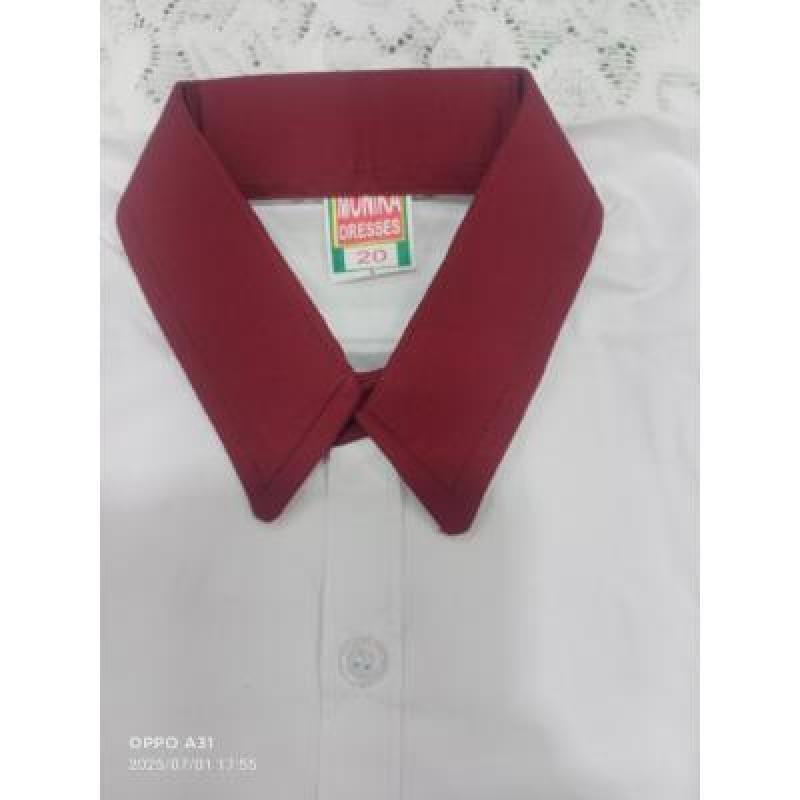 Girls By Colours 100%Cotton School unifrom white half sleeve shirt(Pack Of 1)