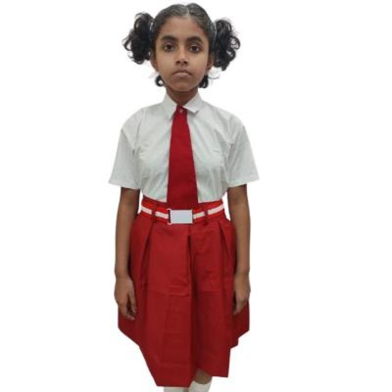Girls 100%Cotton School unifrom white half sleeve shirt(Pack Of 1)