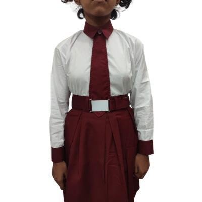 Girls By Colours Ramones Cotton School unifrom white Full sleeve shirt(Pack Of 1)