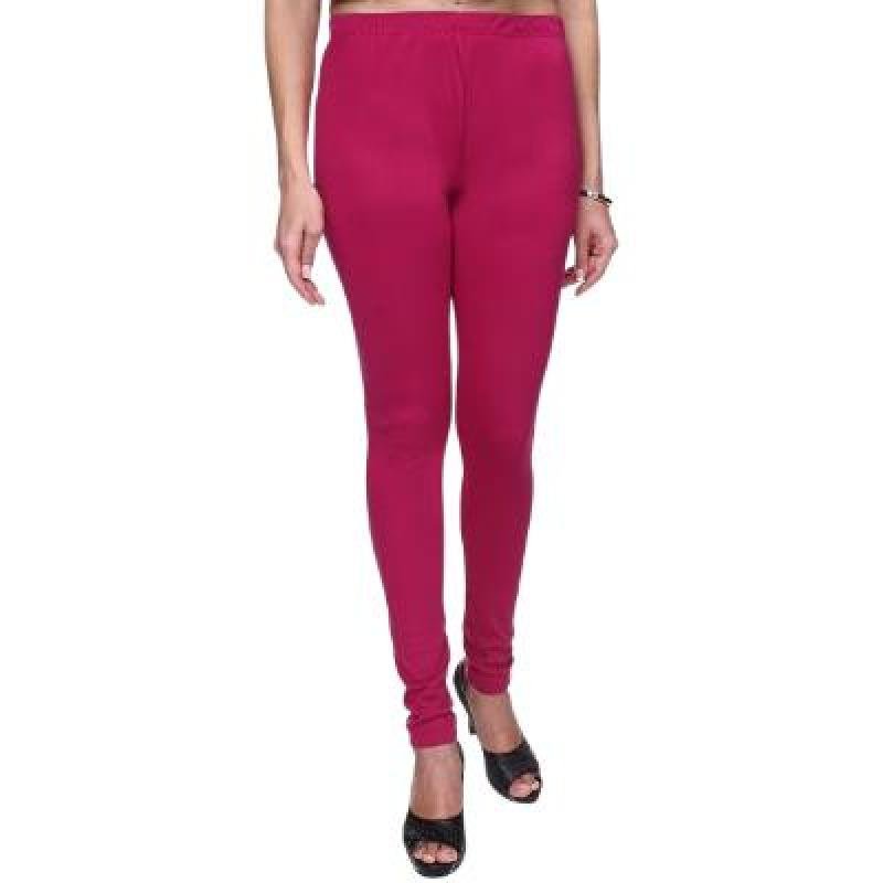MADONA Full Lenth Western Wear Leggins (Solid) Maroon & Pink Pack of 2