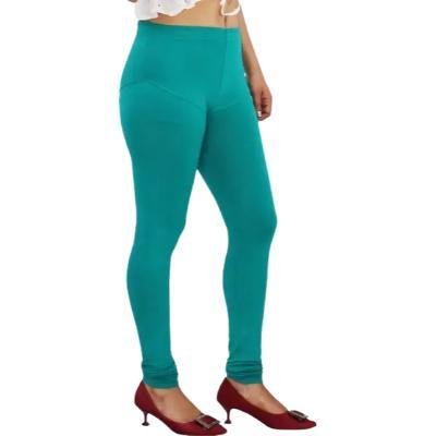 MADONA Full Lenth Western Wear Leggins (Solid) Sea Green Pack of 1