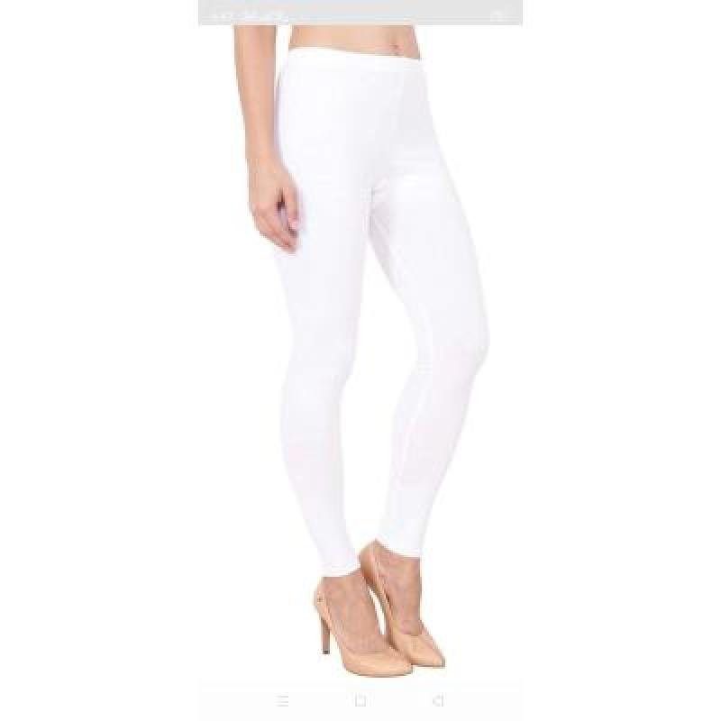 MADONA  Full Lenth Western Wear Leggins (Solid) White Pack of 1