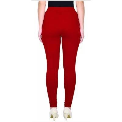 MADONA Full Lenth Western Wear Leggins (Solid) Red Pack of 1