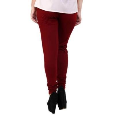 MADONA Full Lenth Western Wear Leggins (Solid) Maroon & Pink Pack of 2