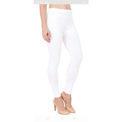 MADONA Full Lenth Western Wear Leggins (Solid) White & Skin Pack of 2