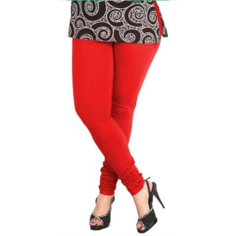 MADONA Full Lenth Western Wear Leggins (Solid) White & Red Pack of 2