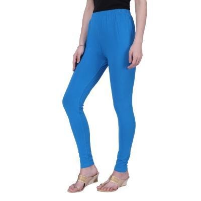 MADONA Full Lenth Western Wear Leggins (Solid) Sky Blue Pack of 1