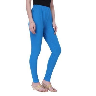 MADONA Full Lenth Western Wear Leggins (Solid) Sky Blue Pack of 1