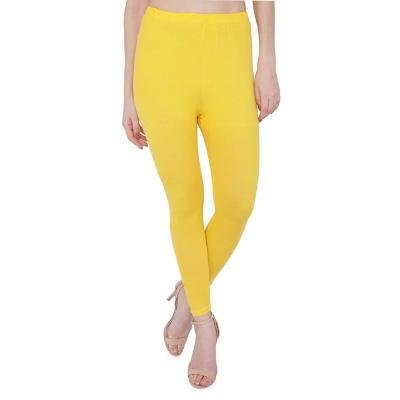 MADONA Full Lenth Western Wear Leggins (Solid) Yellow Pack of 1